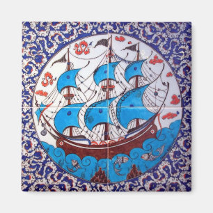 Battleship Pattern / Tile Art Magnet
