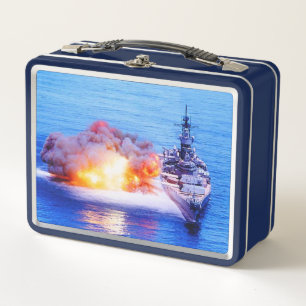 Battleship Power  Metal Lunch Box