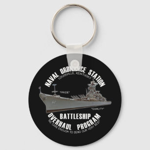 Battleship Program Keychain (Black Background)