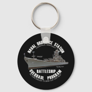 Battleship Program Keychain (Black Background)