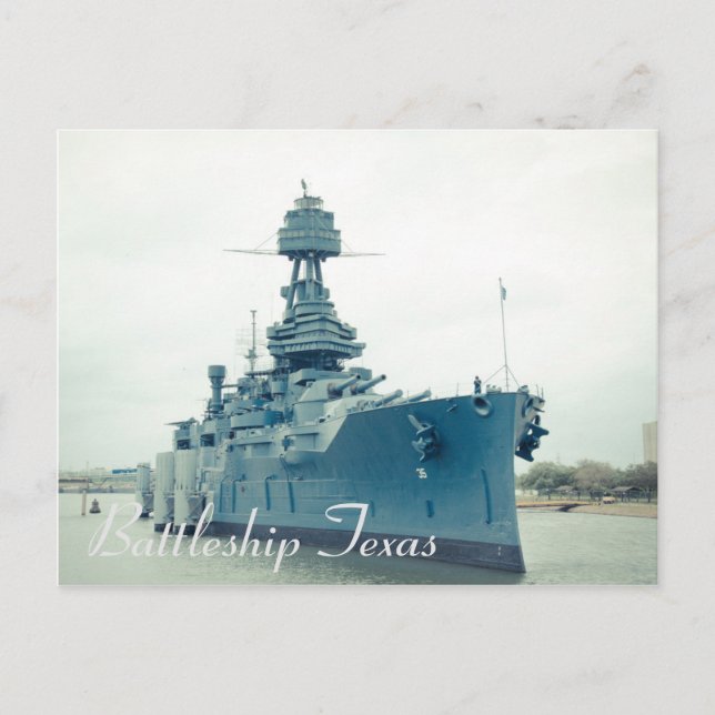 Battleship Texas Museum ship at San Jacinto State Postcard (Front)