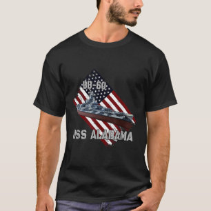 Battleship Uss Alabama Bb-60 & Combat Warship T-Shirt