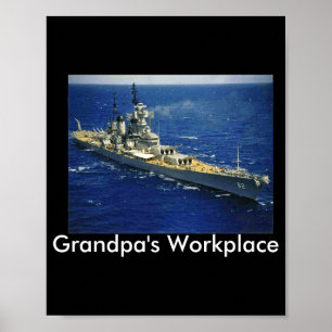 Battleship Uss New Jersey  Poster