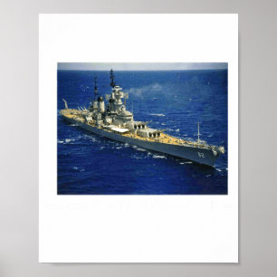 Battleship Uss New Jersey  Poster