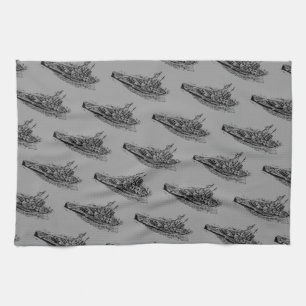 Battleship Washington Kitchen Towel