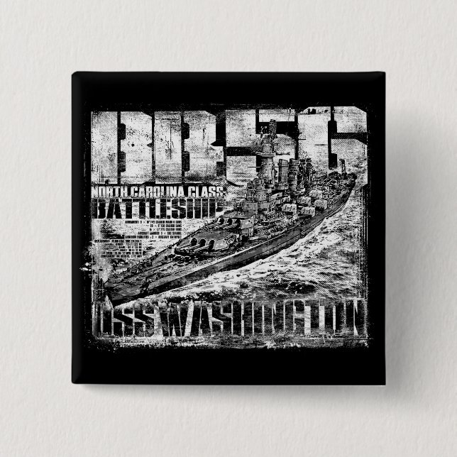 Battleship Washington Square Button (Front)