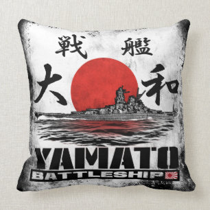 Battleship Yamato Throw Pillow Throw Pillow