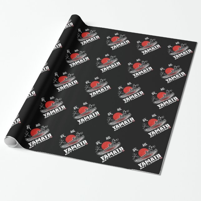 Battleship Yamato Wrapping Paper Wrapping Paper (Unrolled)
