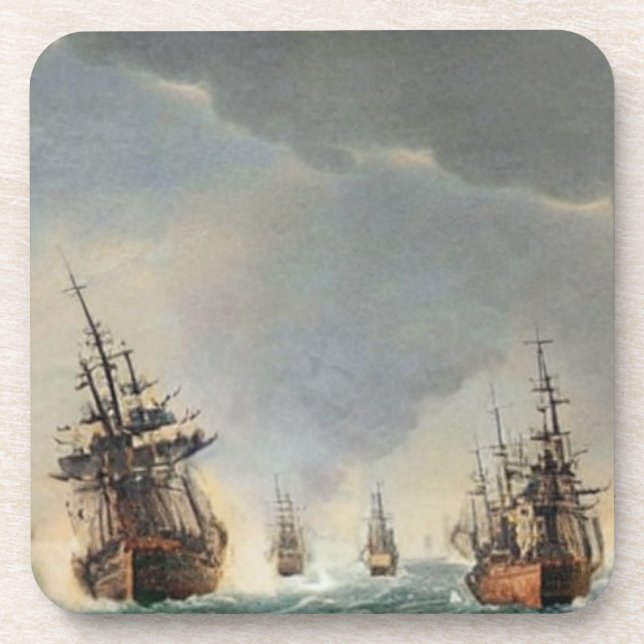 Battleships at sea coaster (Front)