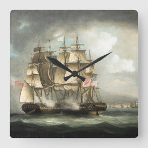 Battleships GB USA Man of War Ships Wall Clock