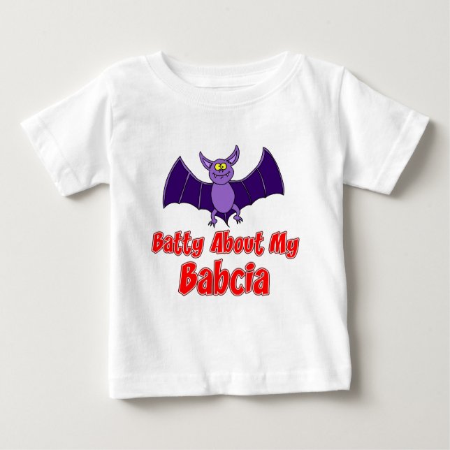 Batty About My Babcia Baby T-Shirt (Front)