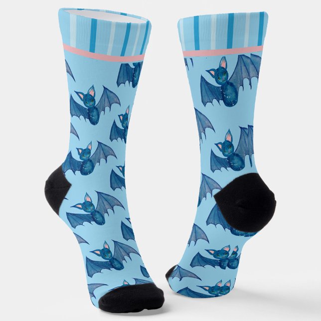 Batty and Blue For Bats Crew Socks (Creator Uploaded)