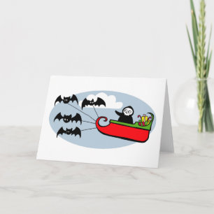 Batty Christmas Sleigh Holiday Card