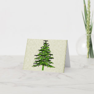 Batty Christmas Tree Holiday Card