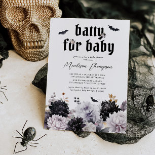 Batty for Baby Halloween Baby Shower Invitation