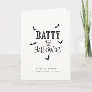 Batty For Halloween Card