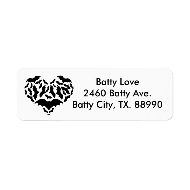 Batty Love Return Address Label (Front)