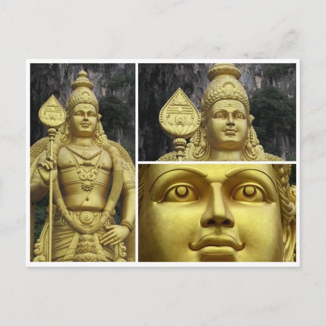 batu caves gold postcard (Front)