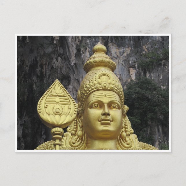 batu caves lord murugan postcard (Front)
