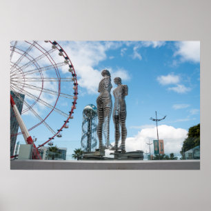Batumi city Georgia. Ali and Nino statue Poster