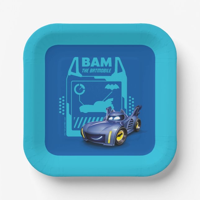 Batwheels™ Bam - The Batmobile Paper Plate (Front)