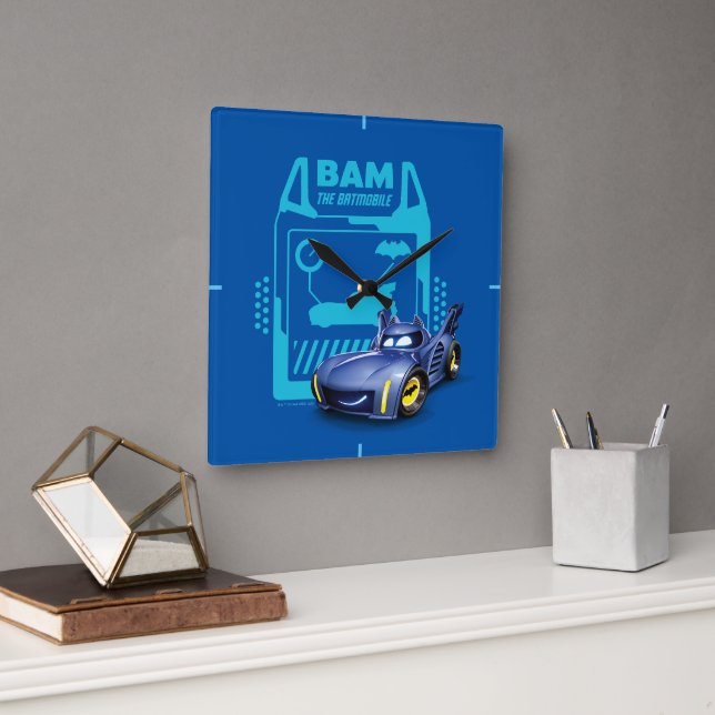 Batwheels™ Bam - The Batmobile Square Wall Clock (Office)