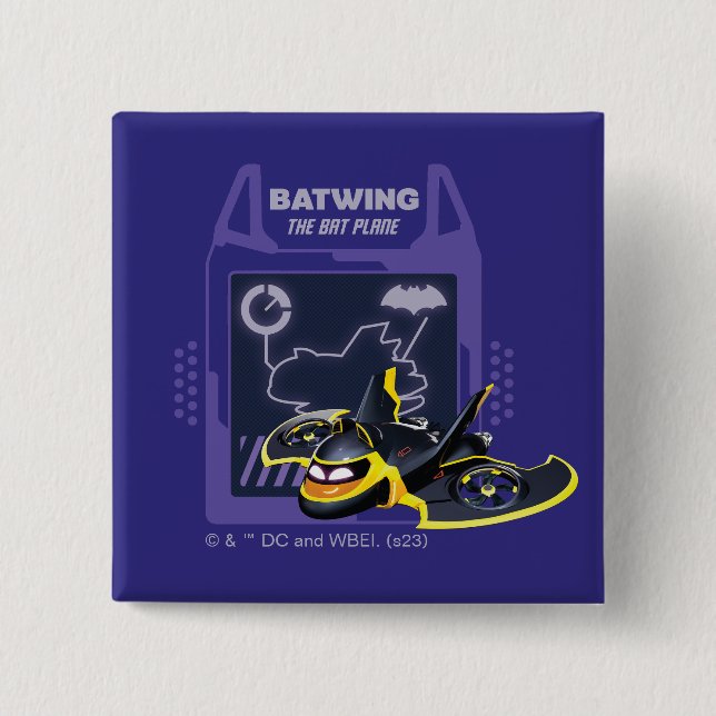 Batwheels™ Batwing - The Bat Plane 15 Cm Square Badge (Front)