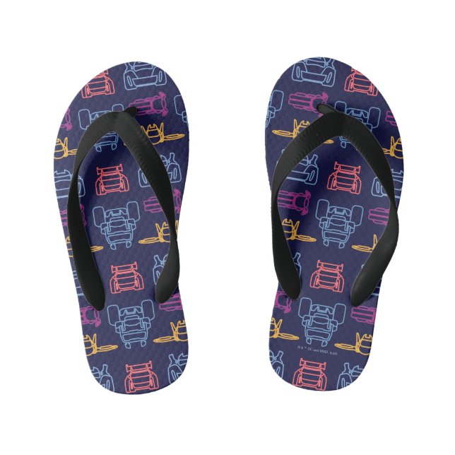 Batwheels™ Neon Outline Pattern Kid's Thongs (Footbed)