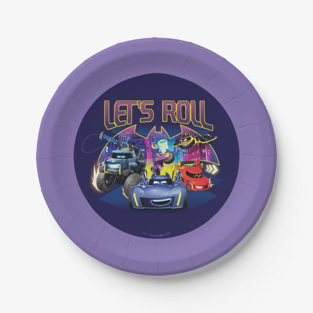 Batwheels™ Team - Let's Roll Paper Plate (Front)