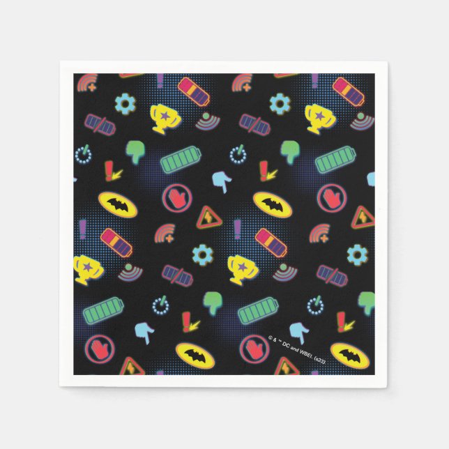 Batwheels™ Vehicle Icon Pattern Napkin (Front)