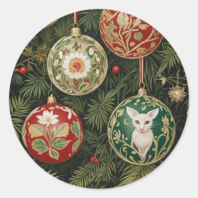 Bauble Brilliance Classic Round Sticker (Front)