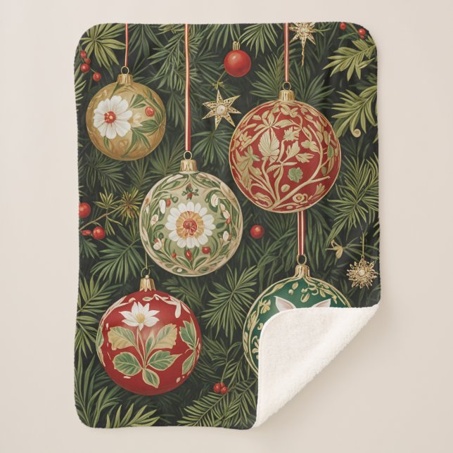 Bauble Brilliance Sherpa Blanket (Front)
