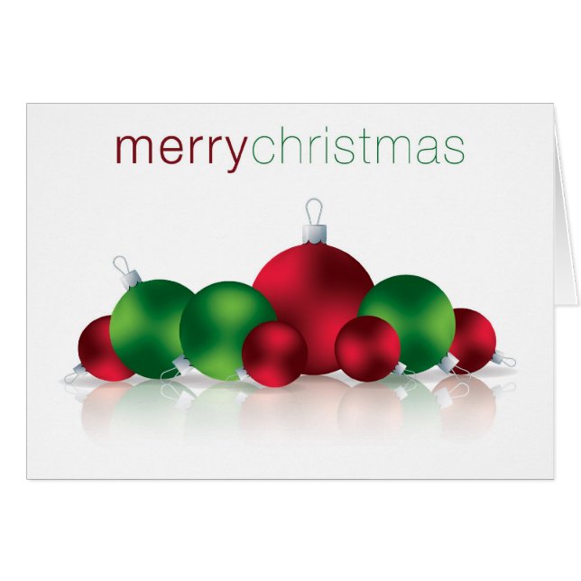 Bauble Christmas Card (Front Horizontal)