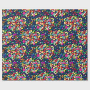 Baubles and Birds - Busy Holiday Wrapping Paper