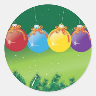 baubles classic round sticker