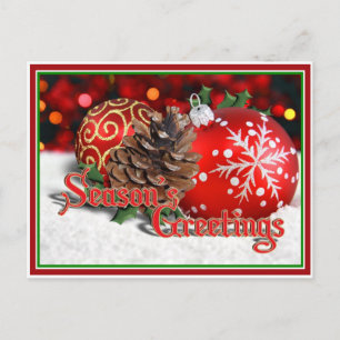 Baubles & Pine Cones Postcard