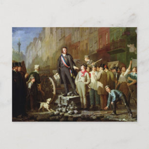 Baudin on the Barricade of Faubourg Postcard