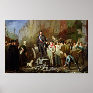 Baudin on the Barricade of Faubourg Poster
