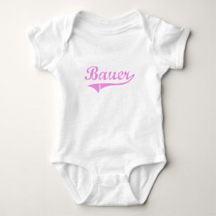 Bauer Last Name Classic Style Baby Bodysuit