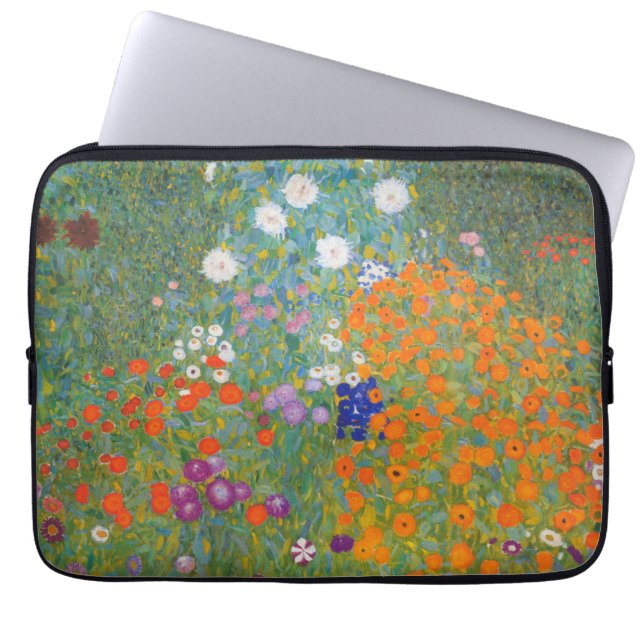 Bauerngarten - Gustav Klimt Laptop Sleeve (Front)