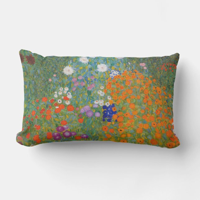 Bauerngarten - Gustav Klimt Lumbar Cushion (Front)