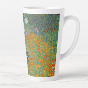 Bauerngarten, Oil Painting, Gustav Klimt Latte Mug