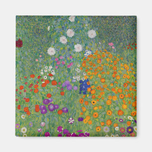 Bauerngarten, Oil Painting, Gustav Klimt Magnet