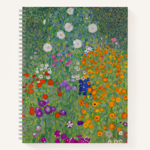 Bauerngarten, Oil Painting, Gustav Klimt Notebook