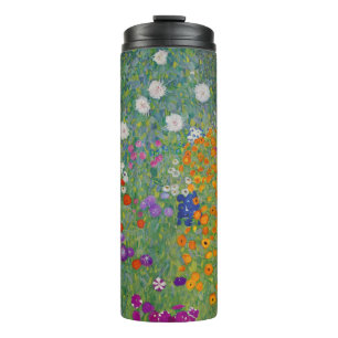 Bauerngarten, Oil Painting, Gustav Klimt Thermal Tumbler