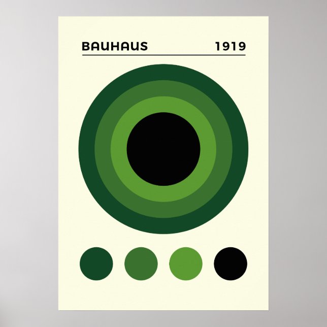 Bauhaus 1919 Concentric Circles Art, home decor  (Front)