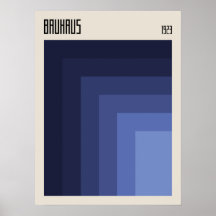 Bauhaus 1923 | Retro Design | Blue Shades