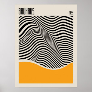 Bauhaus 1923    Retro Design   Yellow Poster