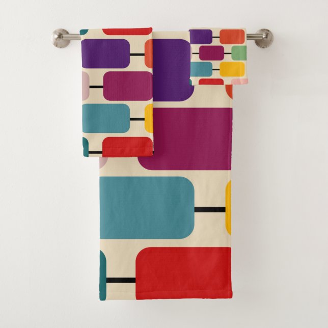 Bauhaus Abacus   Bath Towel Set (Insitu)