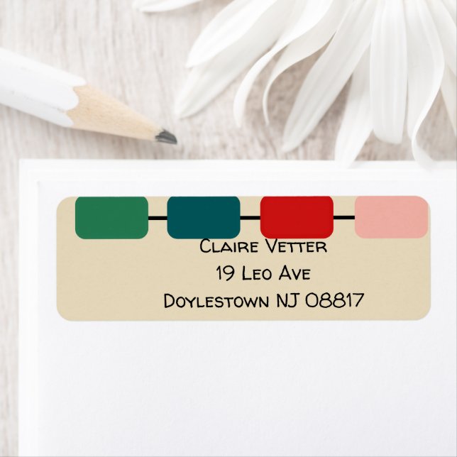 Bauhaus Abacus  Return Address Label (Insitu)